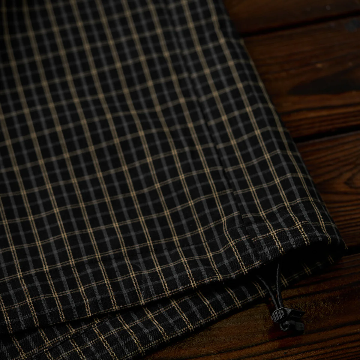 2色展開 裾ドローコード付きチェック柄ワークシャツ - Image 14