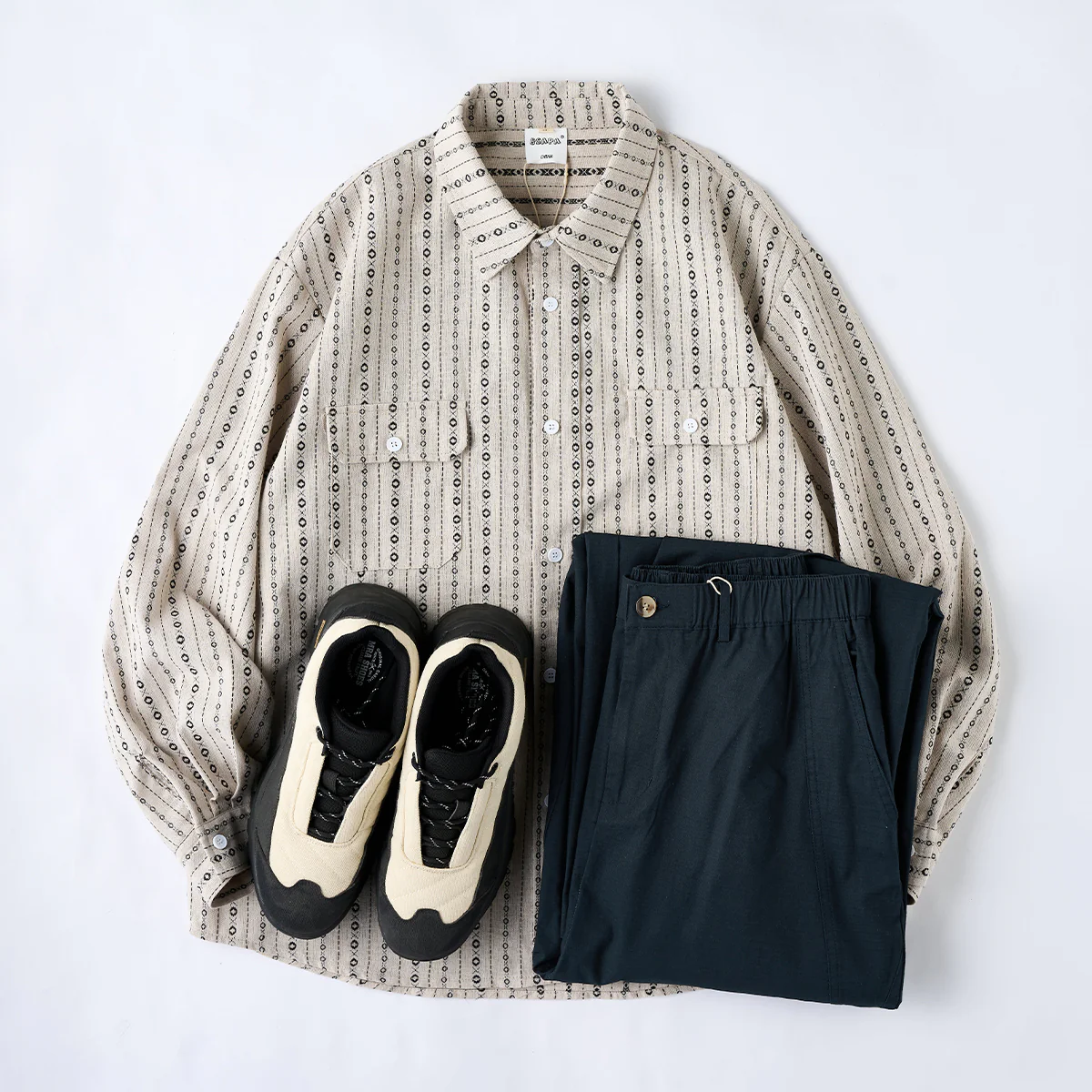 2色展開 膝タック入りリップストップスラックス - Image 15