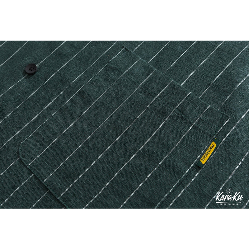 Business&Casual　シングルストライプ綿麻シャツ - Image 11