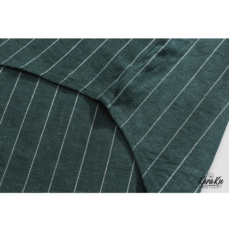 Business&Casual　シングルストライプ綿麻シャツ - Image 14