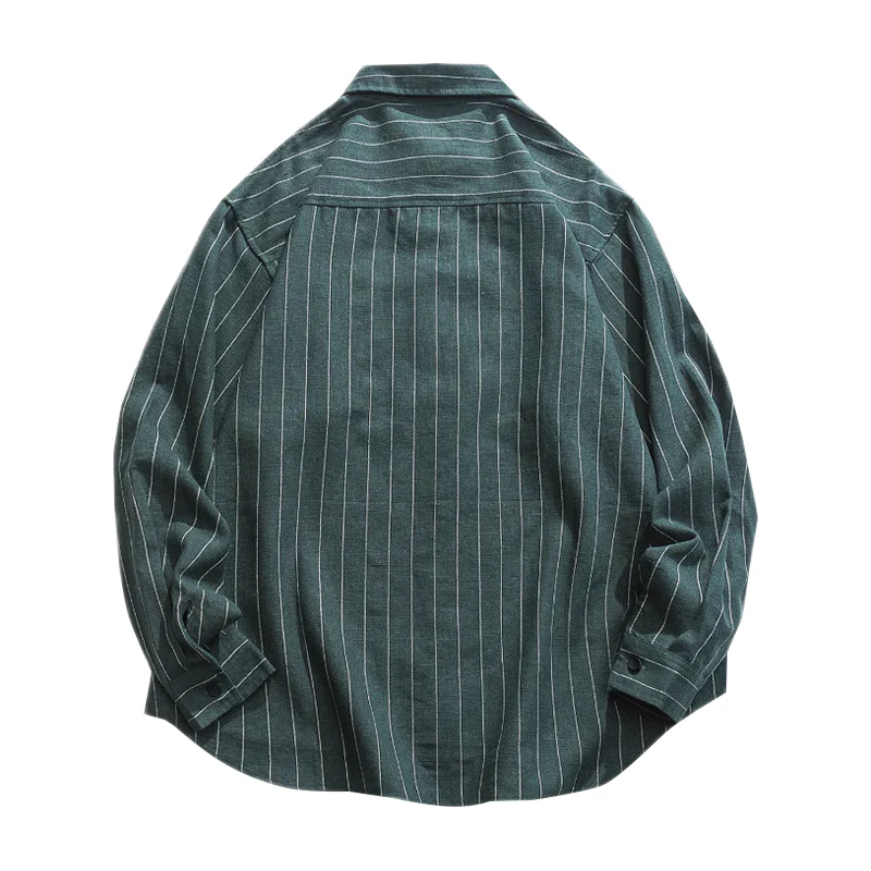 Business&Casual　シングルストライプ綿麻シャツ - Image 5