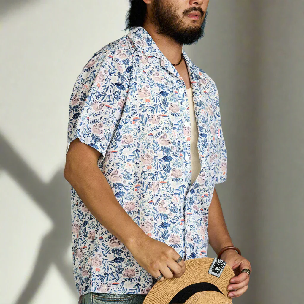 リス・ボタニカル総柄 アロハシャツ - Image 7