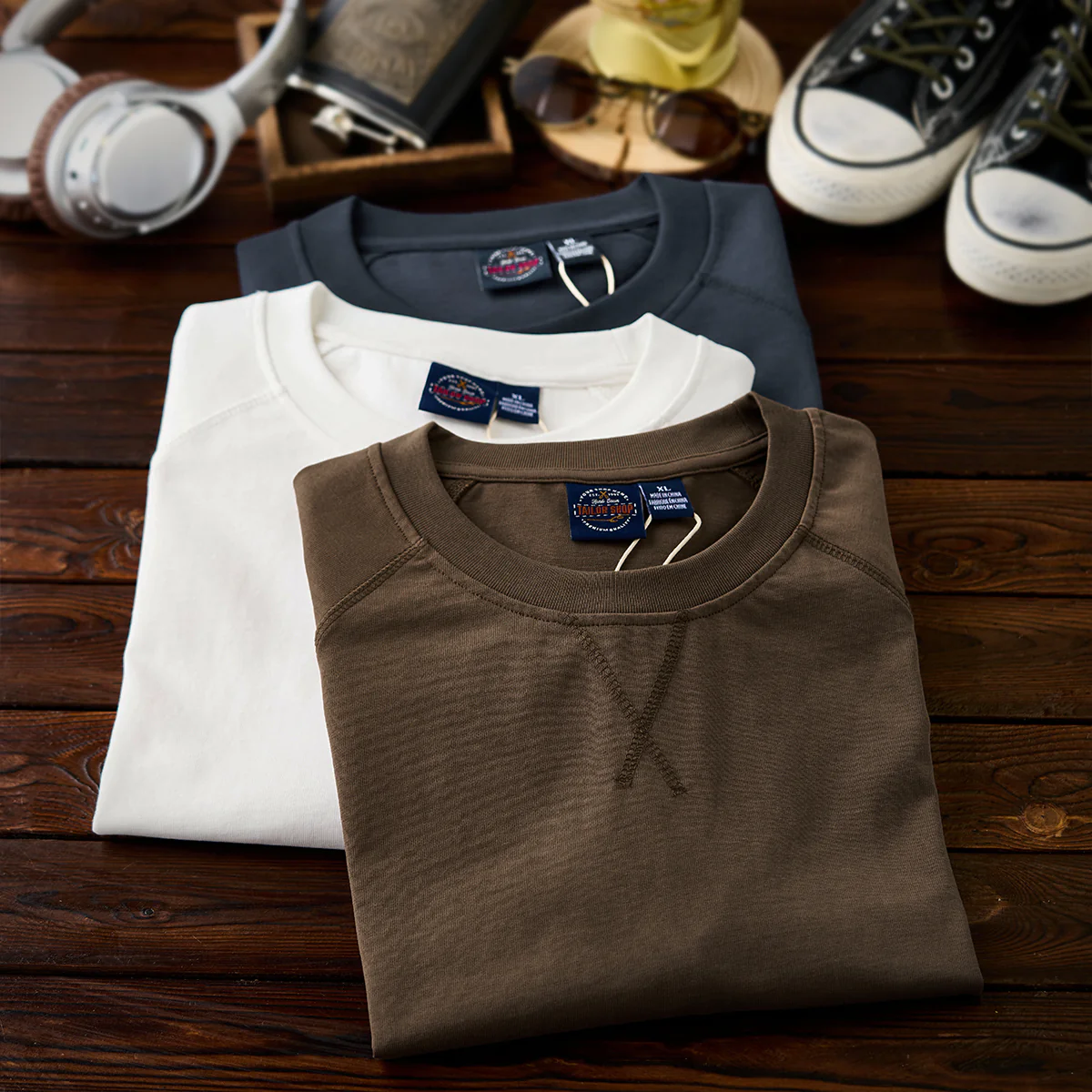 CLEANFIT Vガゼット入りラグランスリーブコットンTee - Image 6