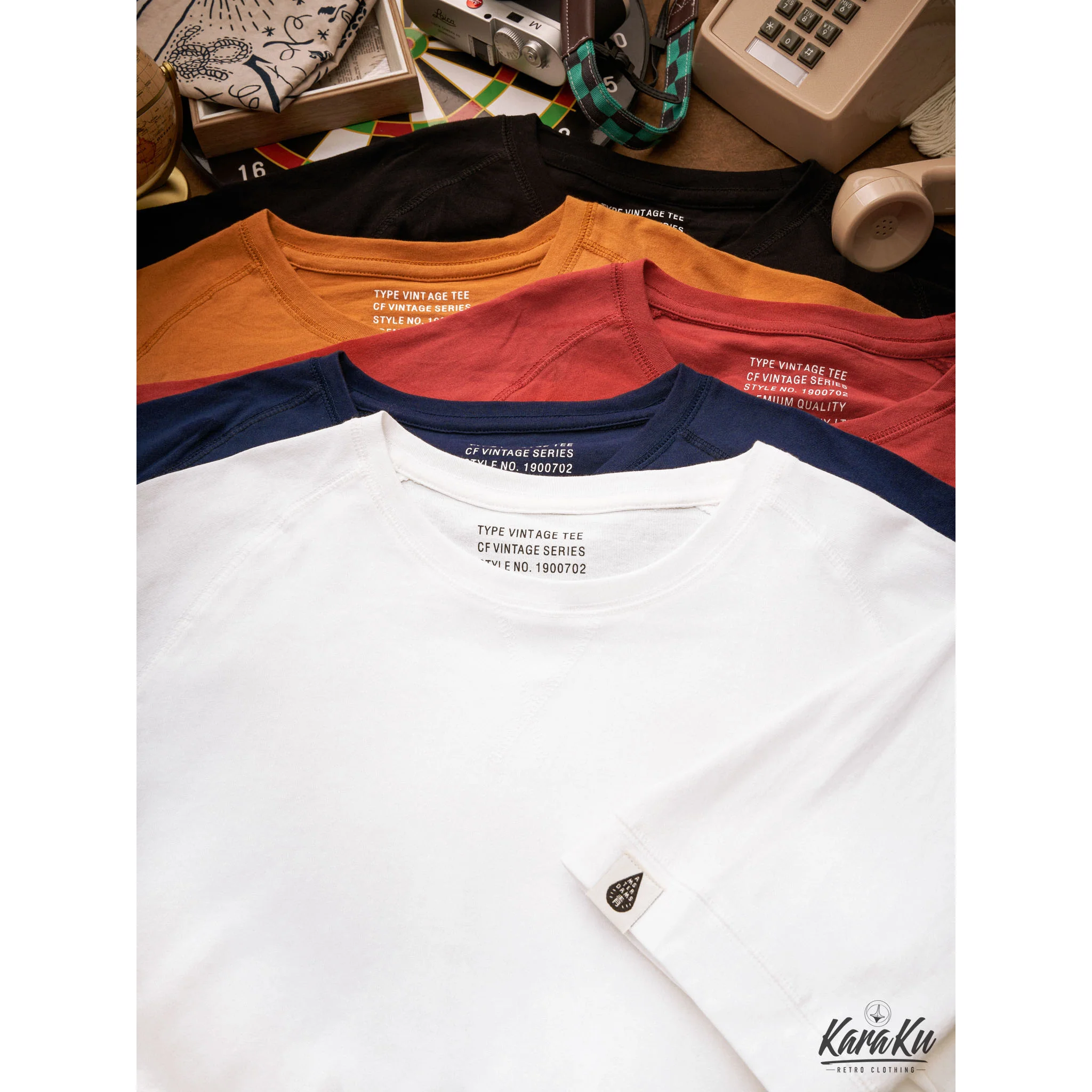 多色展開 ラグランスリーブコットンTシャツ - Image 7