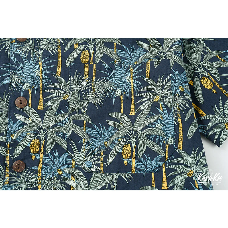 「RETRO HAWAII」ヤシ科総柄アロハシャツ - Image 5
