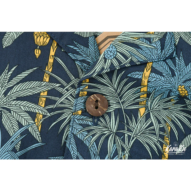 「RETRO HAWAII」ヤシ科総柄アロハシャツ - Image 9