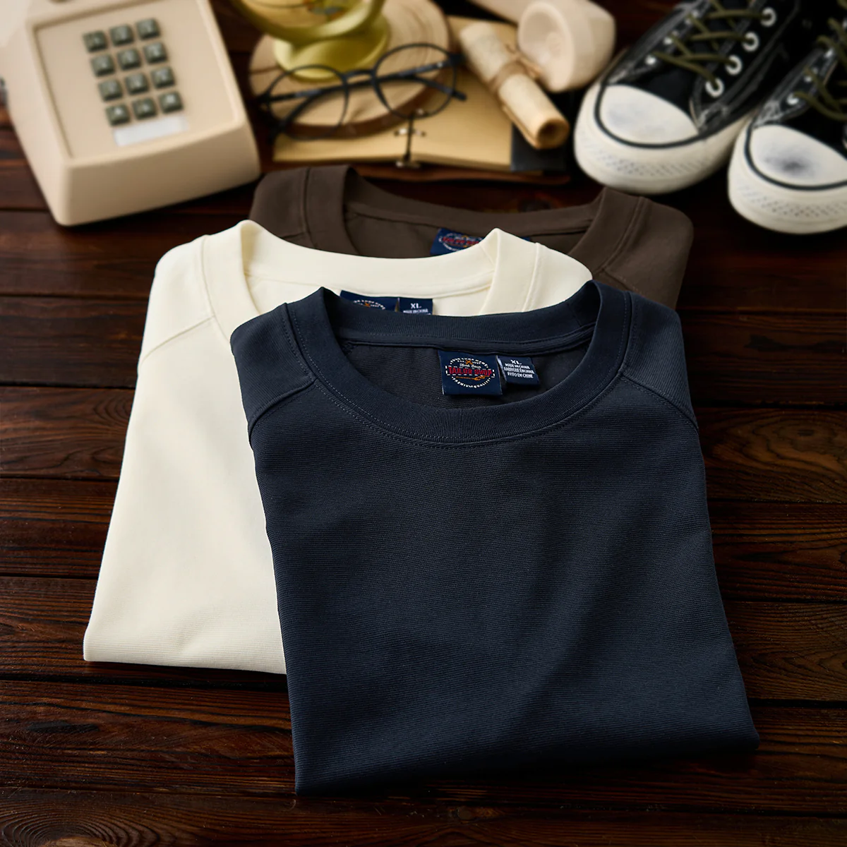 230gヘビーウェイト 無地ラグランスリーブTシャツ - Image 7