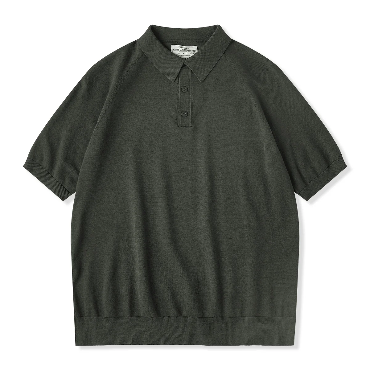 Business&Casual　無地7色ラグランスリーブニットポロシャツ - Image 5
