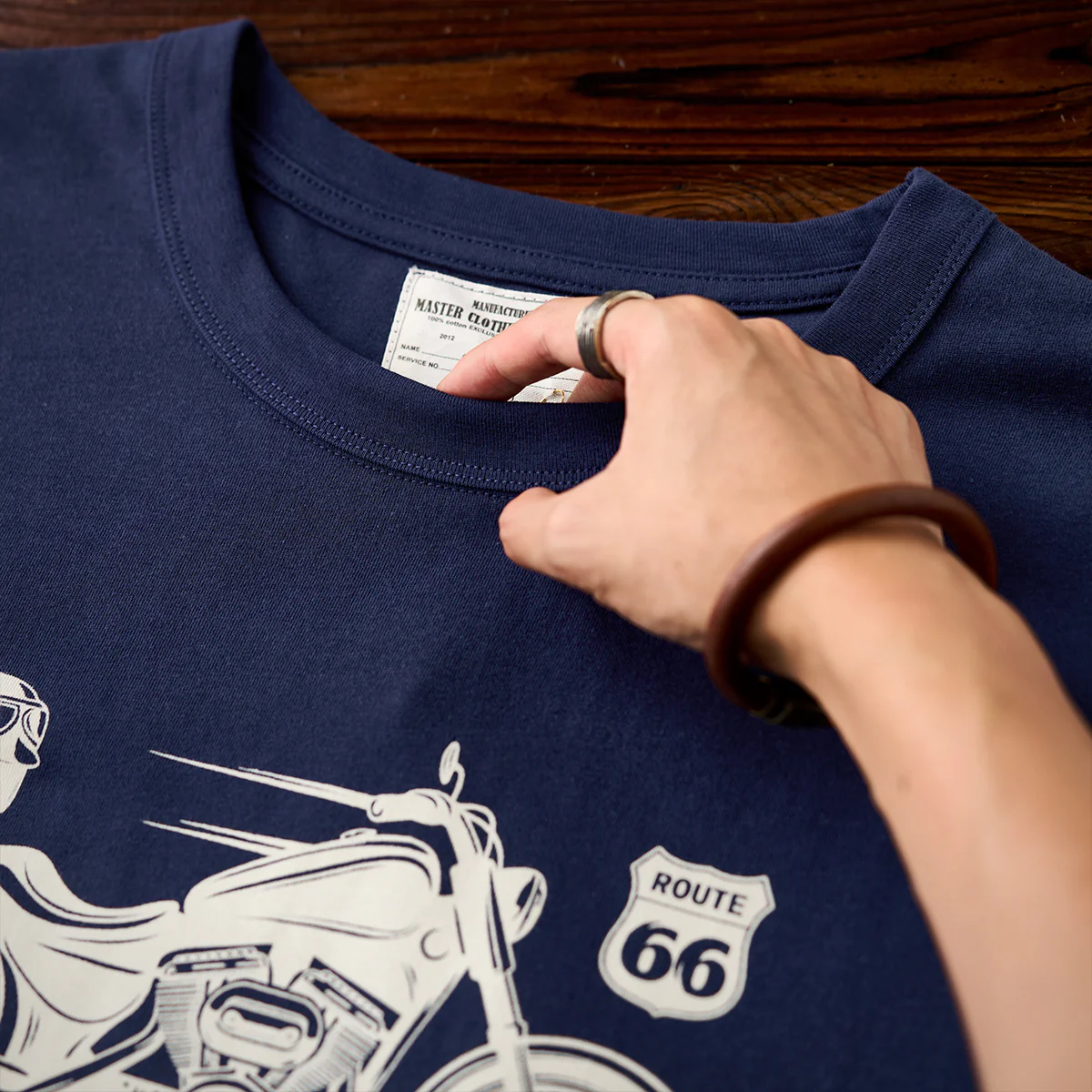 210gヘビーウェイト　バイカー定番抜染プリントコットンTee - Image 15