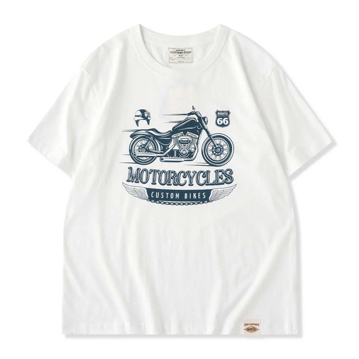 210gヘビーウェイト　バイカー定番抜染プリントコットンTee - Image 2