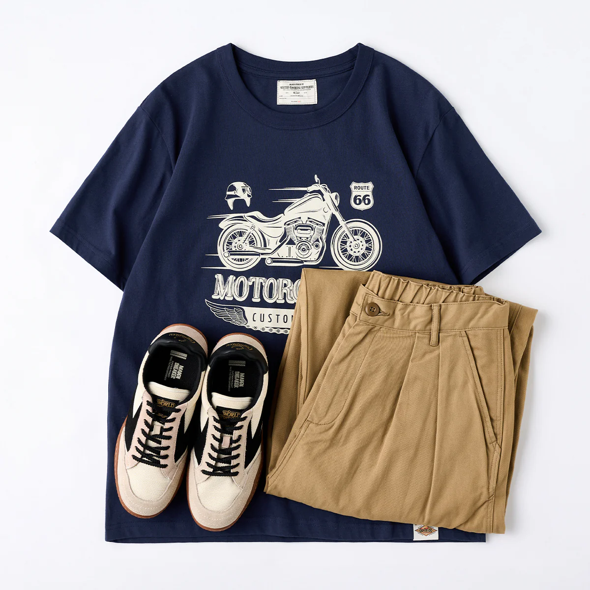 210gヘビーウェイト　バイカー定番抜染プリントコットンTee - Image 22