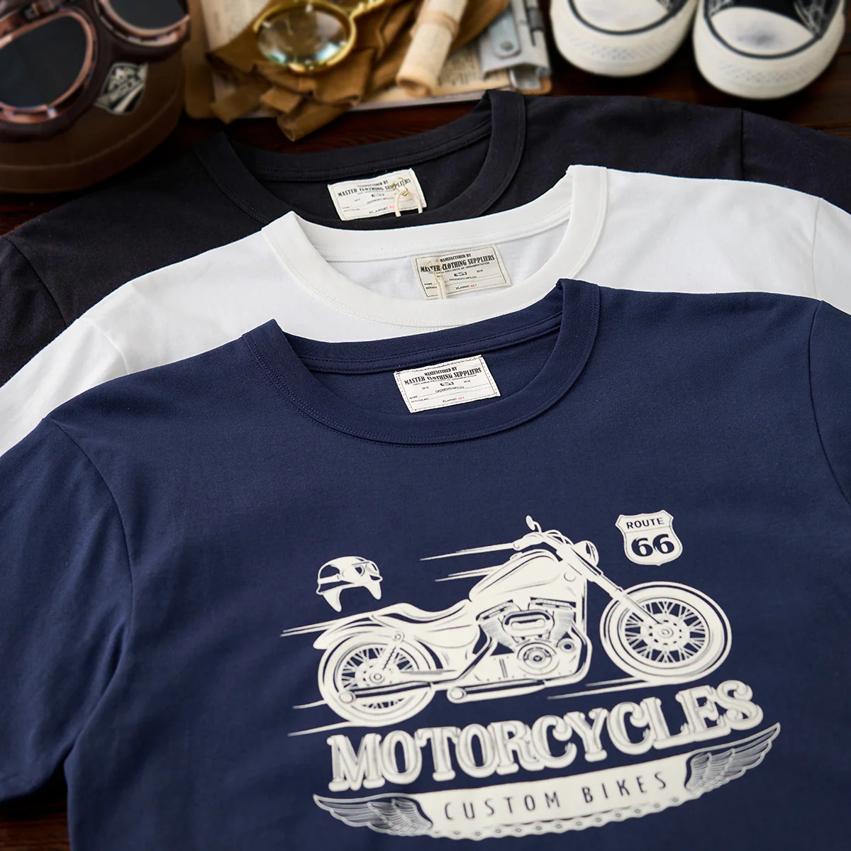 210gヘビーウェイト　バイカー定番抜染プリントコットンTee - Image 6