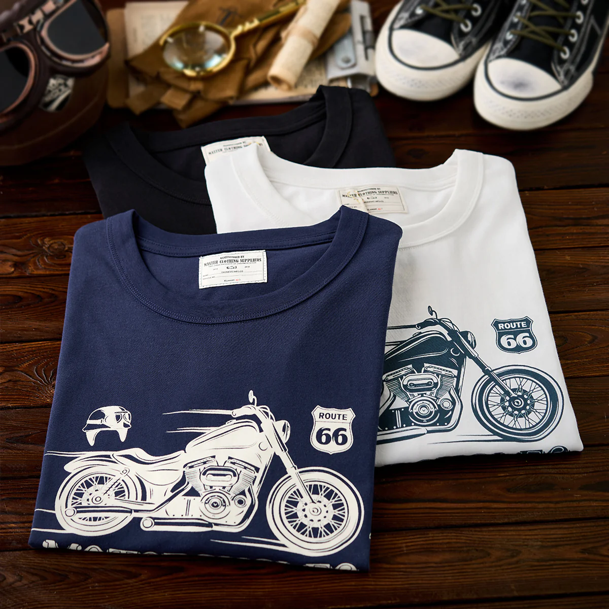 210gヘビーウェイト　バイカー定番抜染プリントコットンTee - Image 7