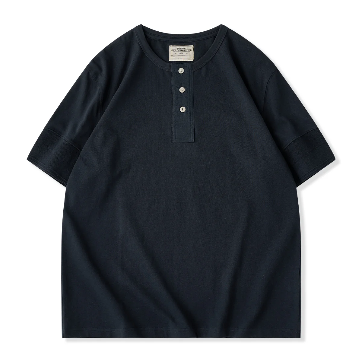 5色展開 前たてパッチ245gヘビーウェイトヘンリーTシャツ