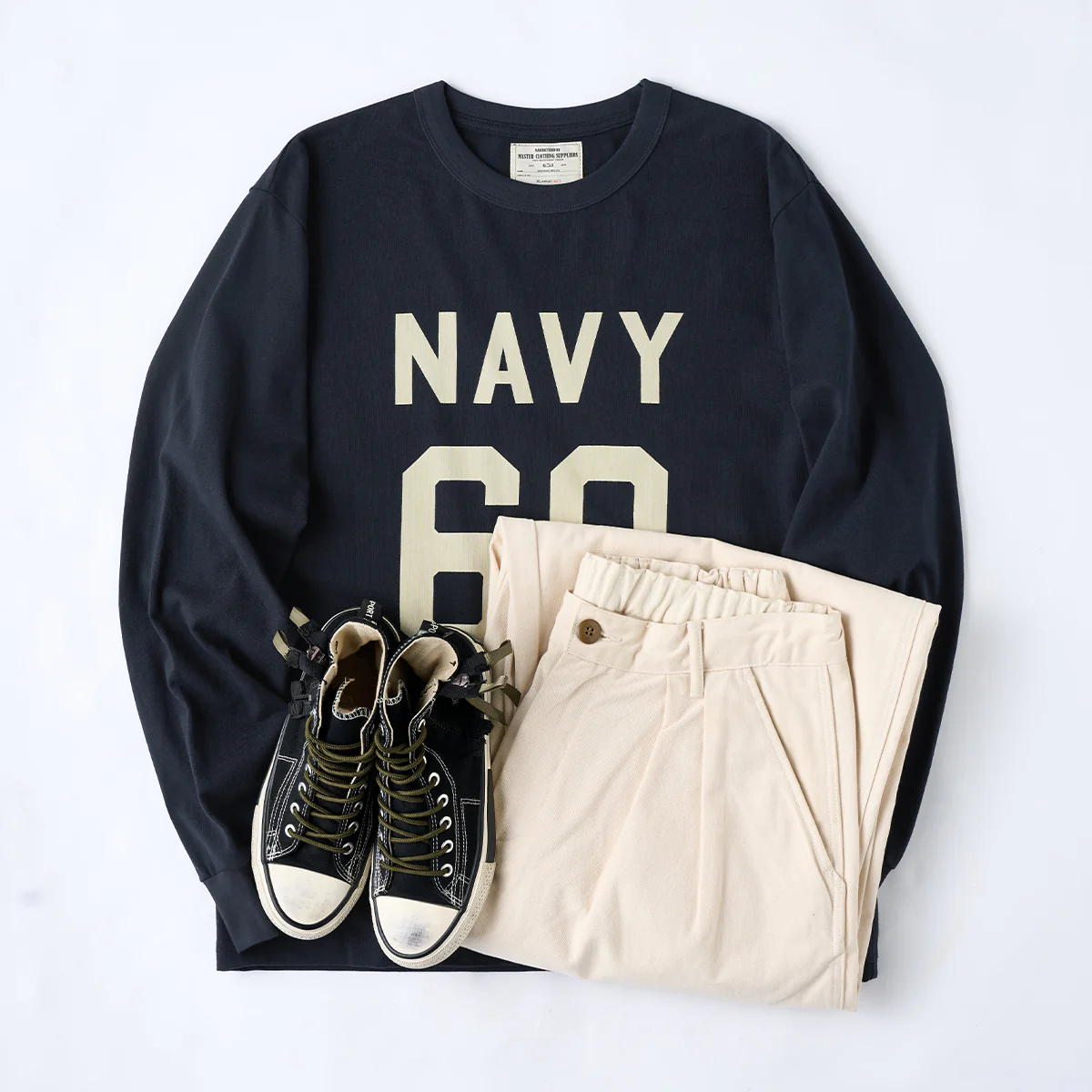 280ｇヘビーウェイト　「NAVY 68」プリントコットンロンＴ - Image 17