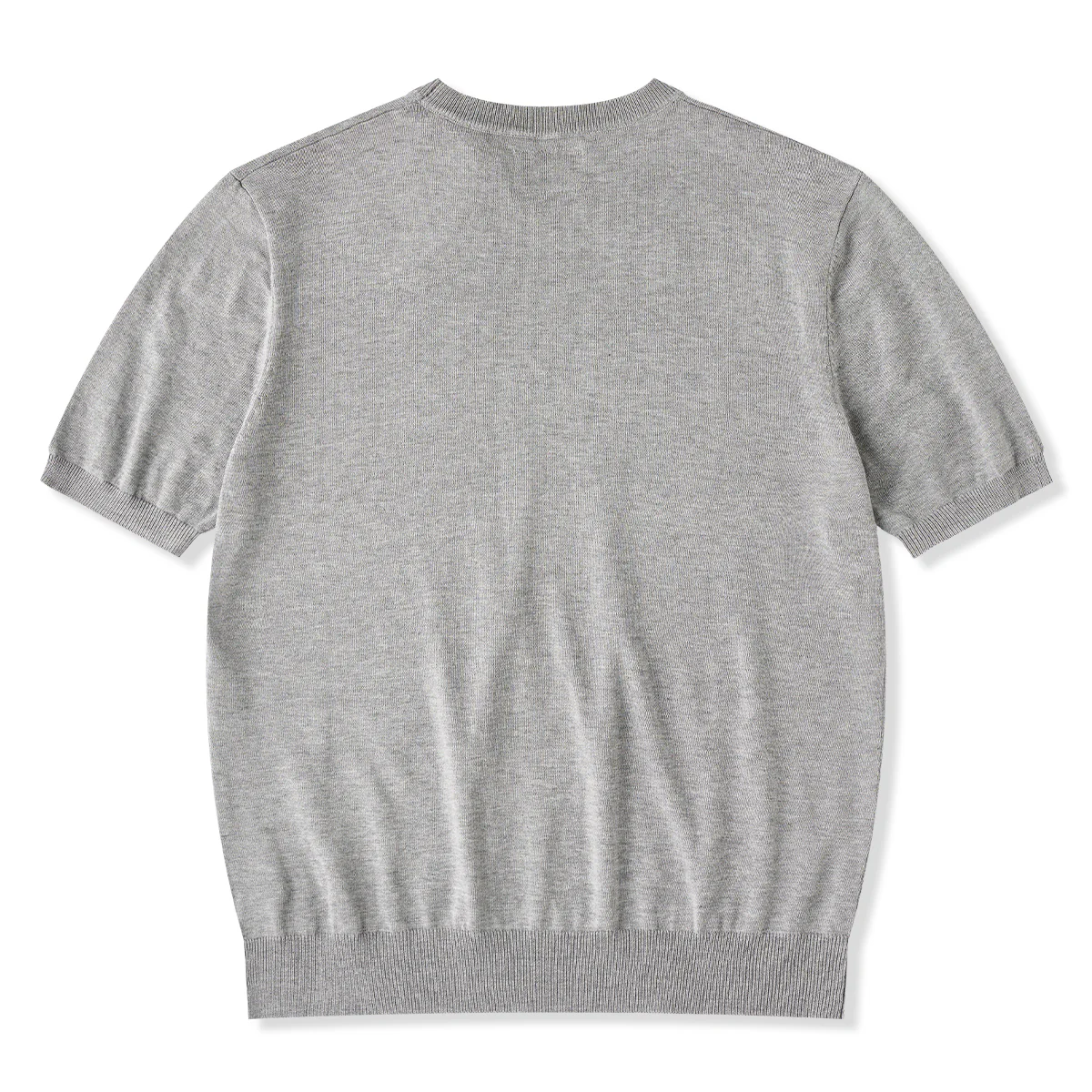 Clean Fit　四色展開　袖・襟・裾リブ入り極細畝ニットTee - Image 5