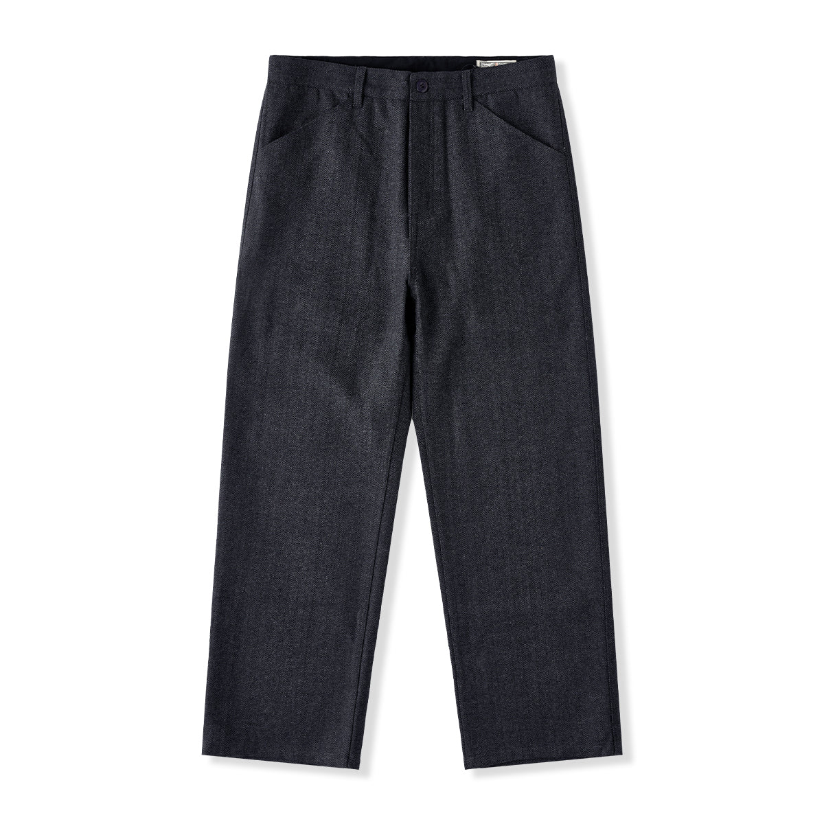 Business&Casual　ウール混ヘリンボーンツイルスラックス