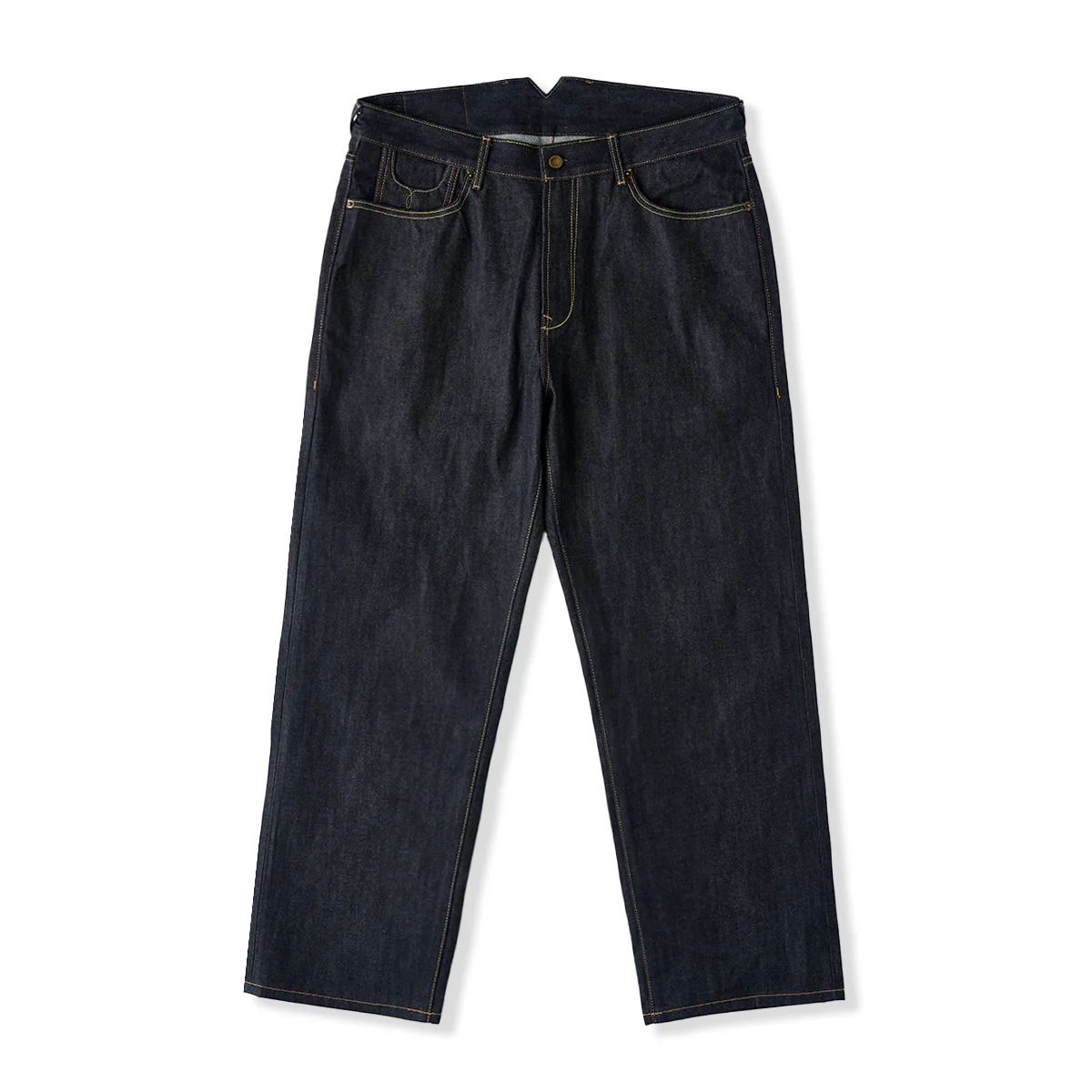 14.75oz 2タイプ選べるシンチバック付きヘビーウェイトデニムパンツ