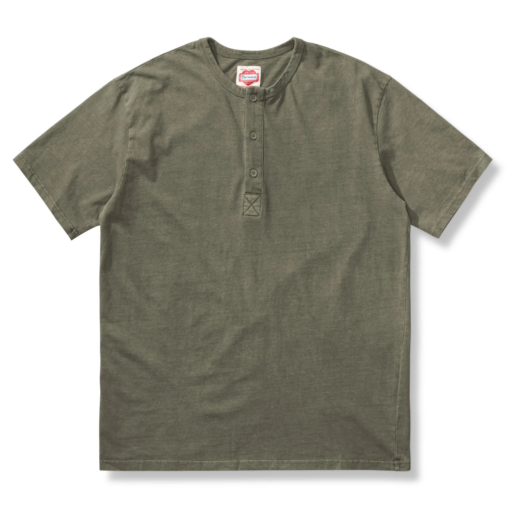 【大人気】ウォッシュド加工 ヘビーウェイト半袖ヘンリーTシャツ