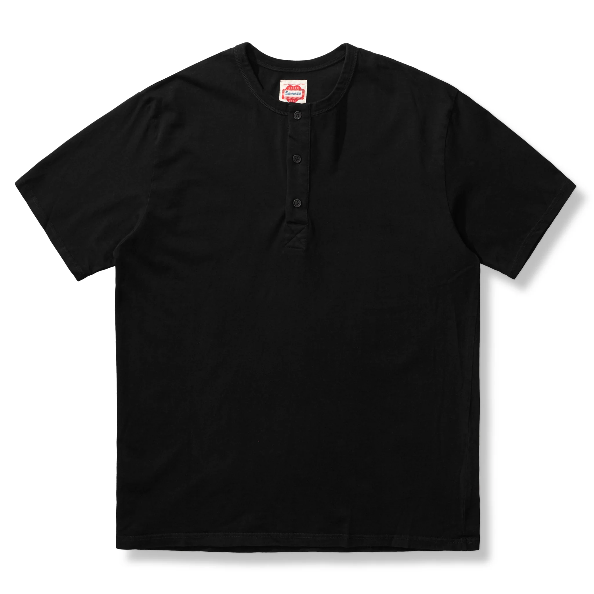 【大人気】ウォッシュド加工 ヘビーウェイト半袖ヘンリーTシャツ - Image 3