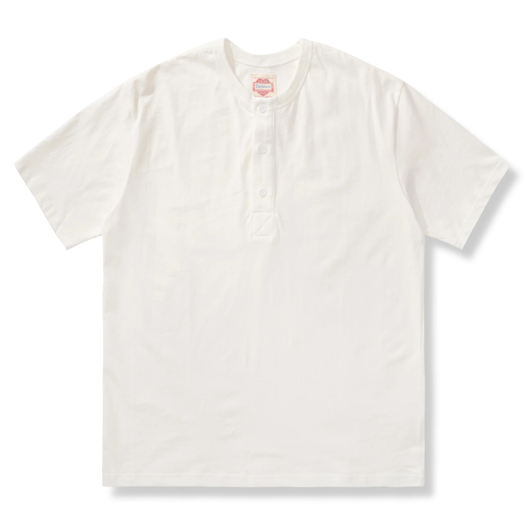 【大人気】ウォッシュド加工 ヘビーウェイト半袖ヘンリーTシャツ - Image 4