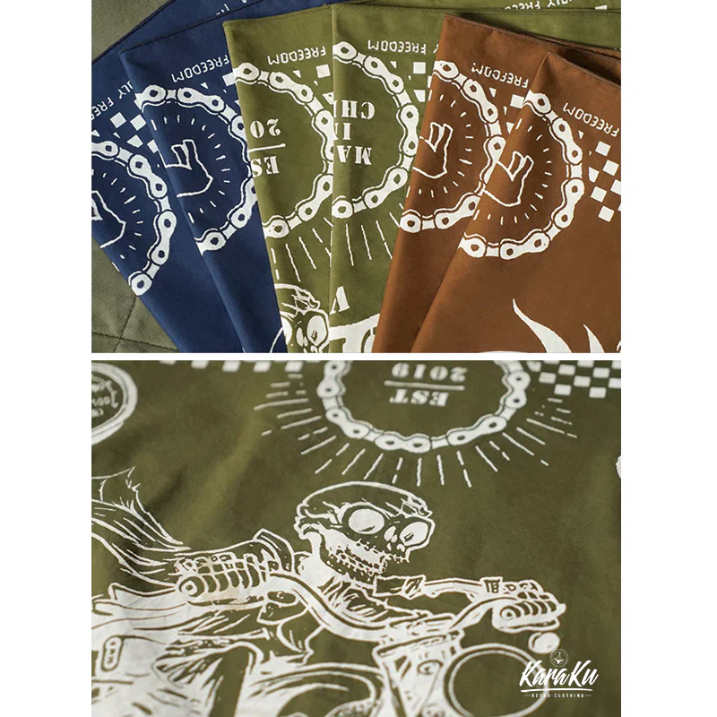 Biker Style ハーレープリントコットンスカーフ - Image 10