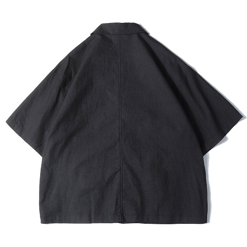 無地3色 オープンカラーシャツ 半袖 - Image 4