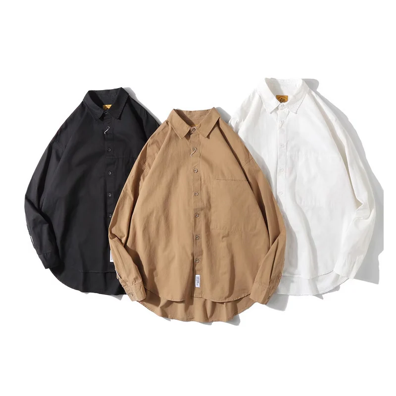 Cleanfit 無地三色ヘムライン長袖コットンシャツ - Image 7