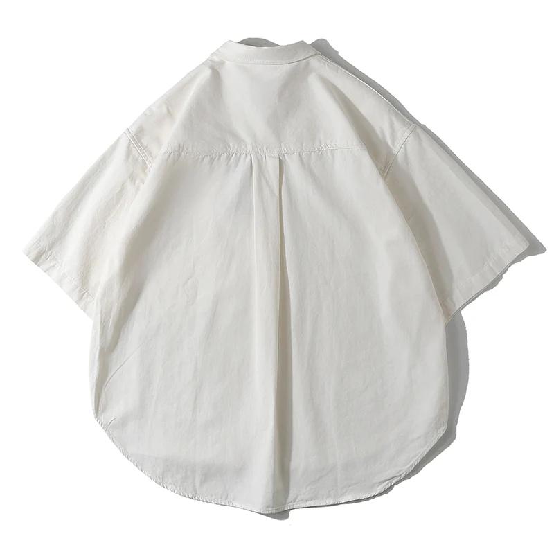 ワンポケット付きコットン半袖シャツ 全4色 - Image 8