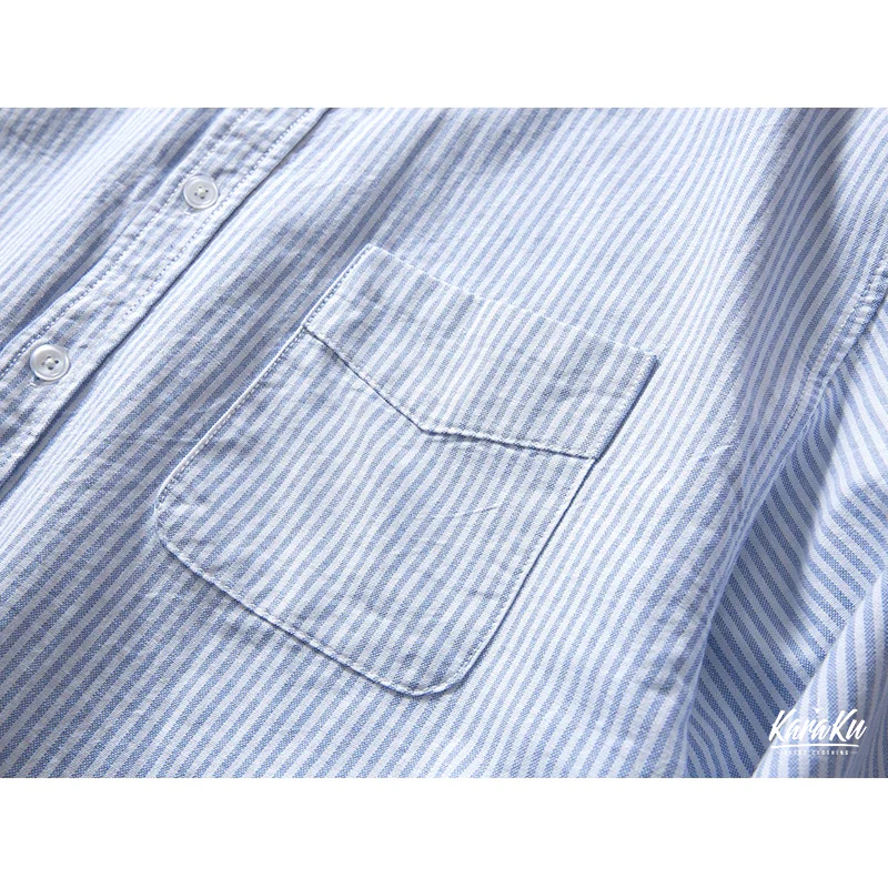 ミニ刺繡　細ストライプオックスフォードシャツ - Image 5