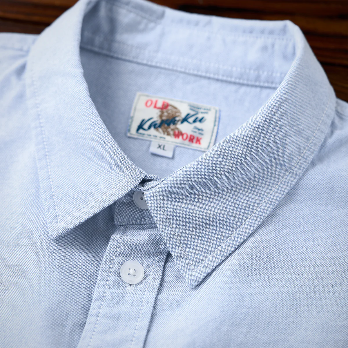 Cleanfit　赤ヒモ付き　刺繍入りオックスフォード長袖シャツ - Image 14