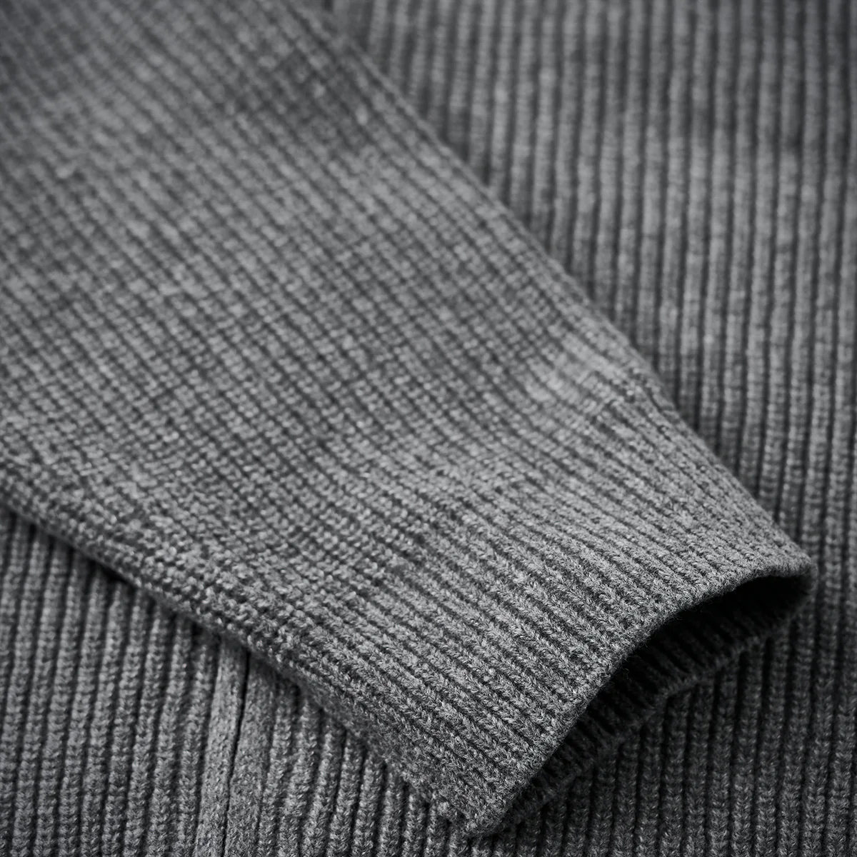 Button&Zipper 4色展開リブ編みニットカーディガン - Image 16