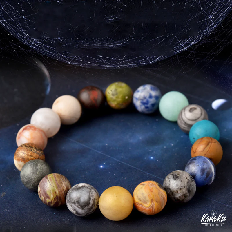 「8つの惑星」 マット天然石ブレスレット - Image 4
