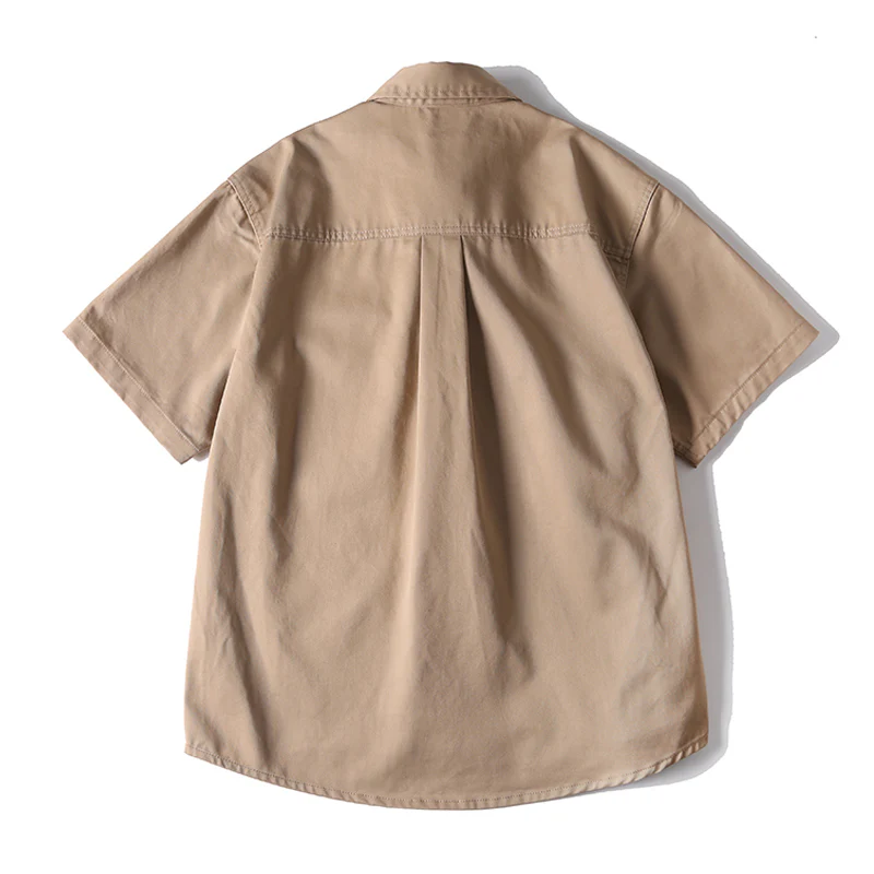花柄チャイナボタンヘムライン半袖シャツ - Image 2
