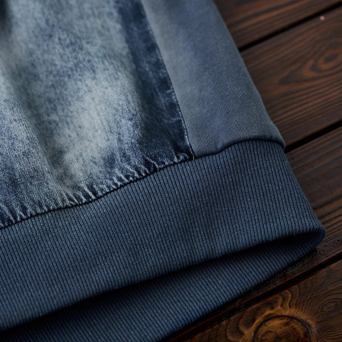 袖・MA-1ポケット　異素材コンビフェード加工デニムジャケット - Image 21