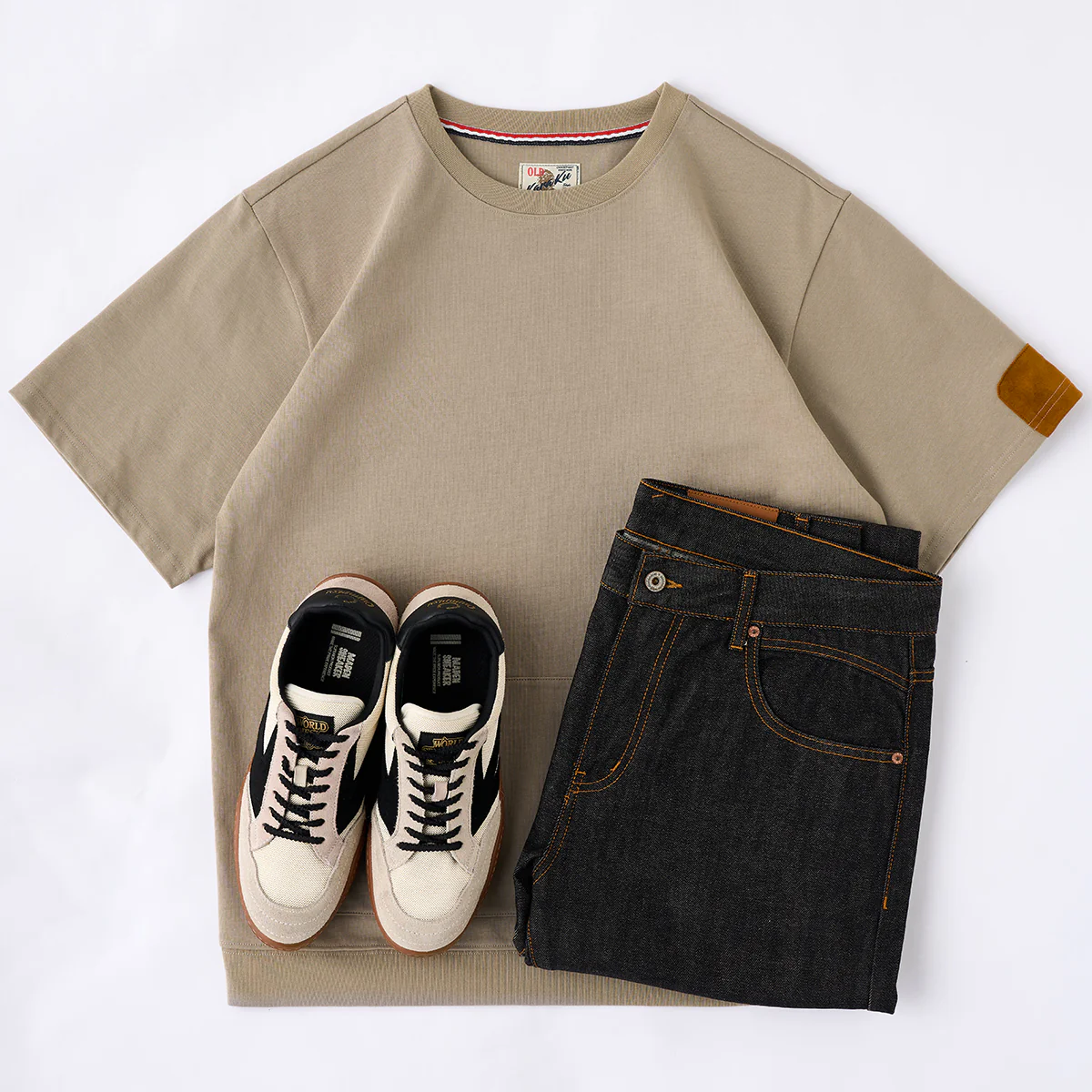 【予約】袖スエードパッチ　カンガルーポケット付きコットンTee - Image 13