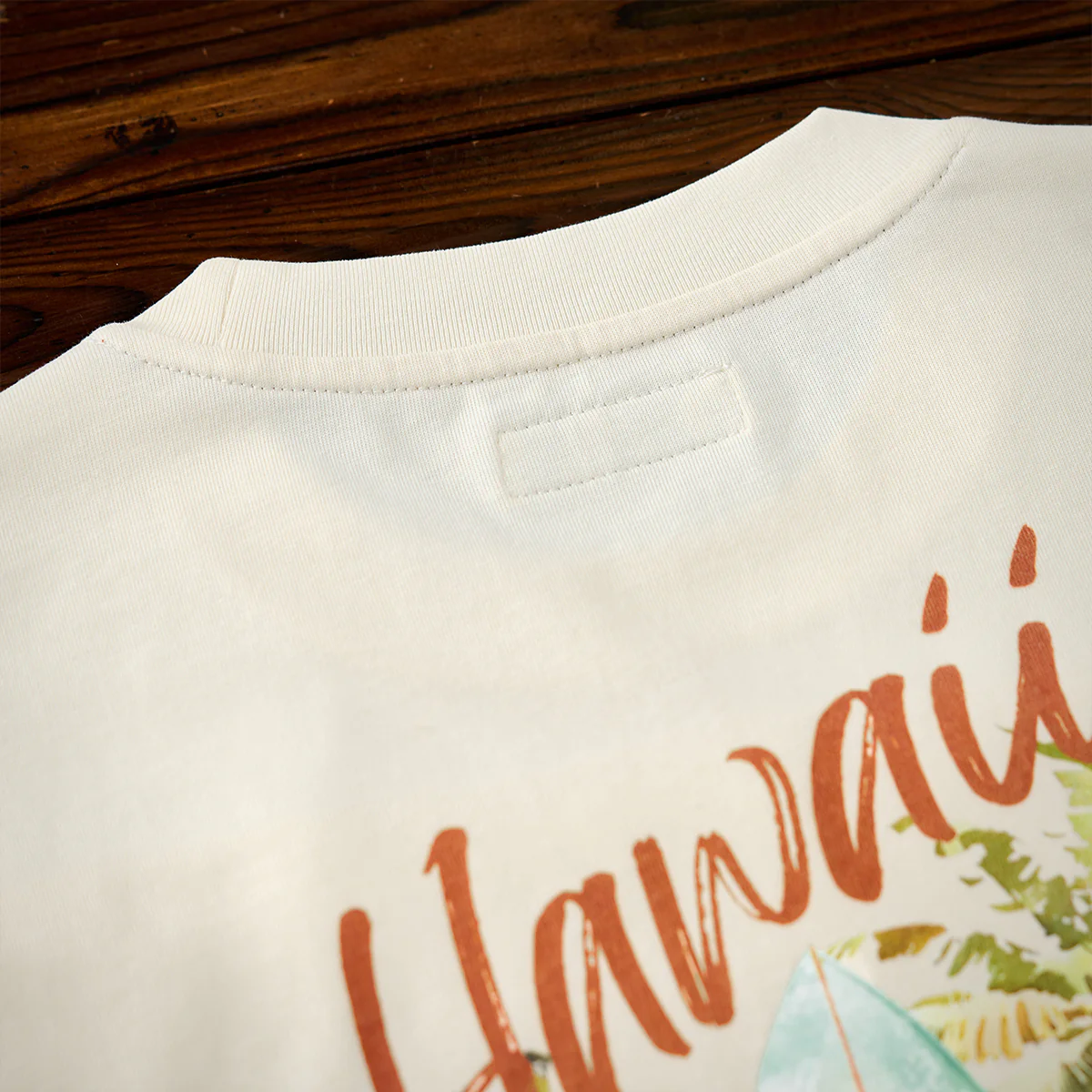 水彩風　ALOHA・トロピカルバックプリントコットンTシャツ - Image 11