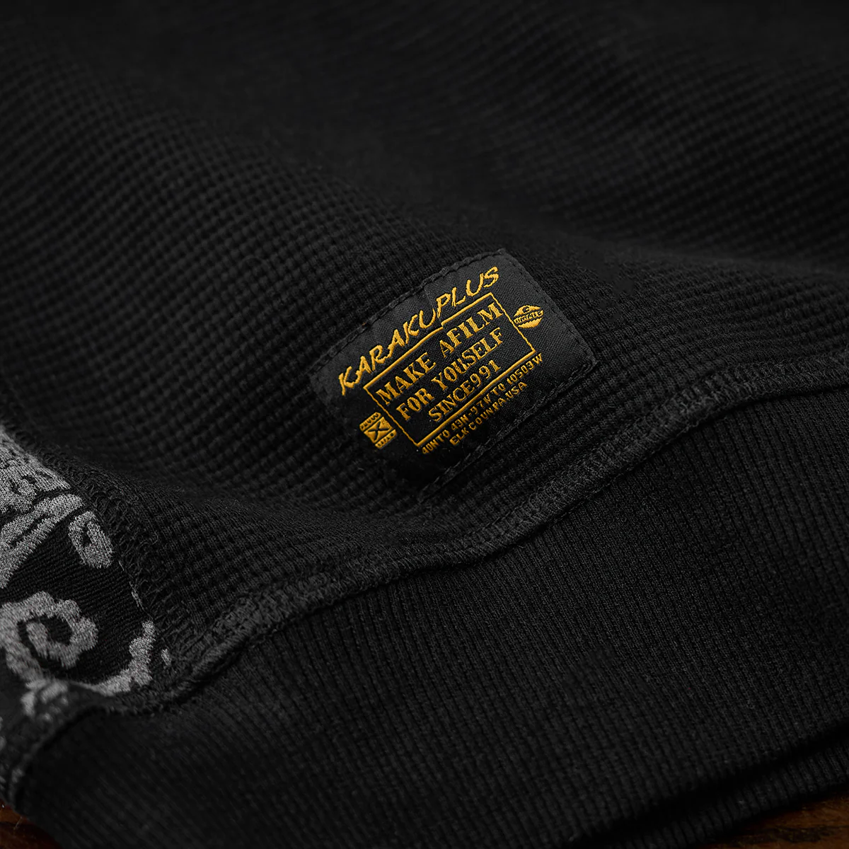 ジャガードペイズリー切替 「KaraKu」刺繡ミニワッフルスウェット - Image 14