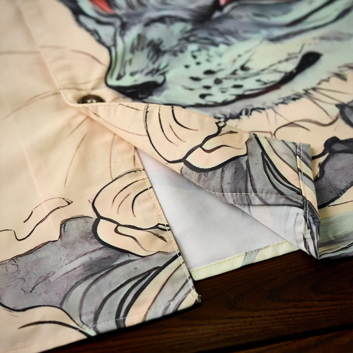 「怪談・化け猫騒動」前後アシンメトリー浮世絵開襟シャツ - Image 19