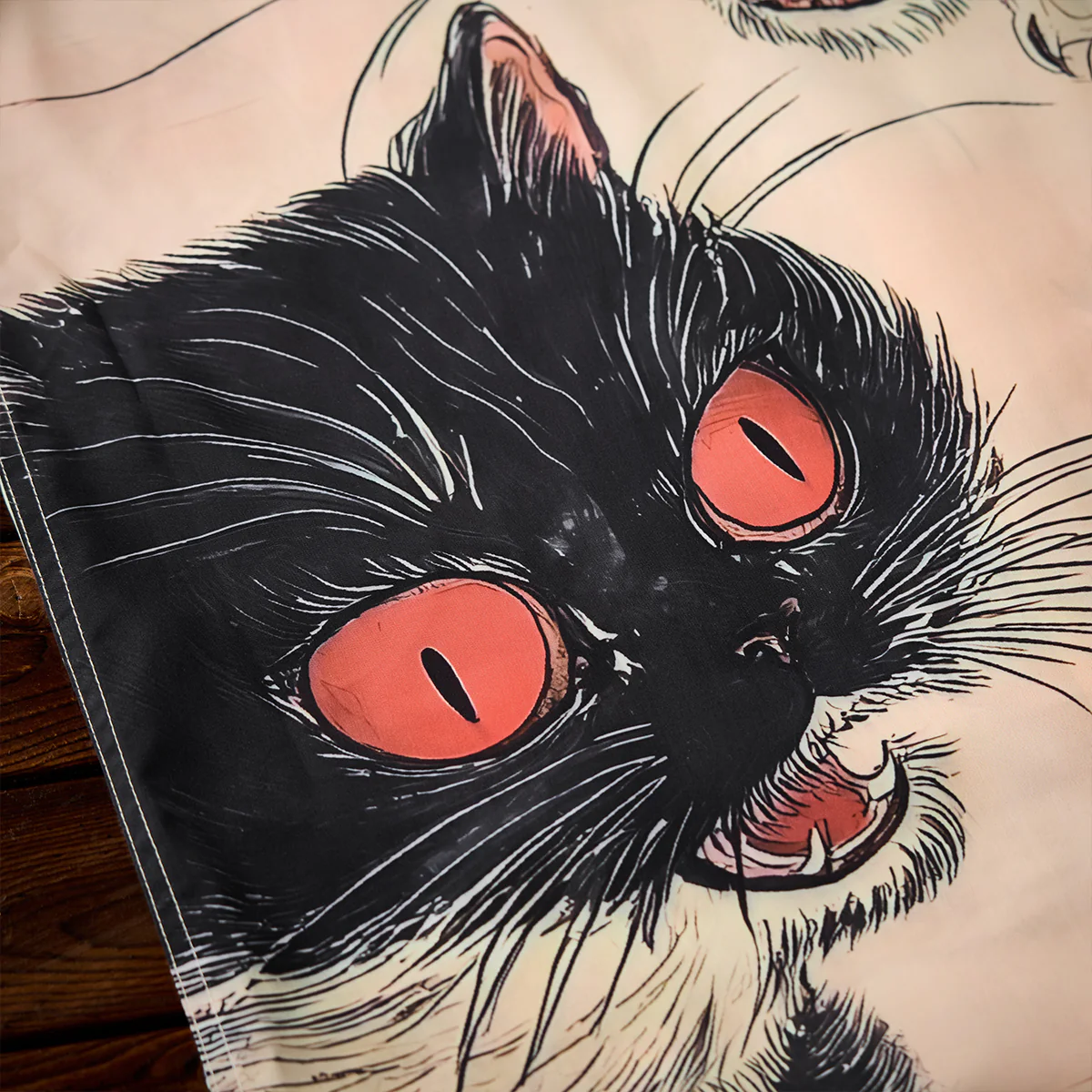 「怪談・化け猫騒動」前後アシンメトリー浮世絵開襟シャツ - Image 21