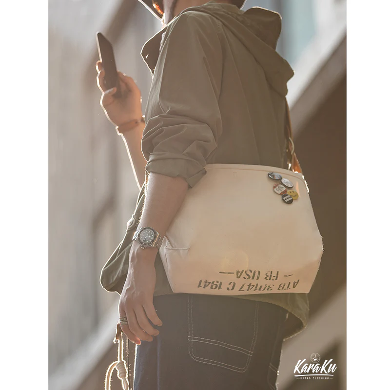 革ストラップ　22oz ヘビーウェイト綿帆布バッグインバッグ - Image 5