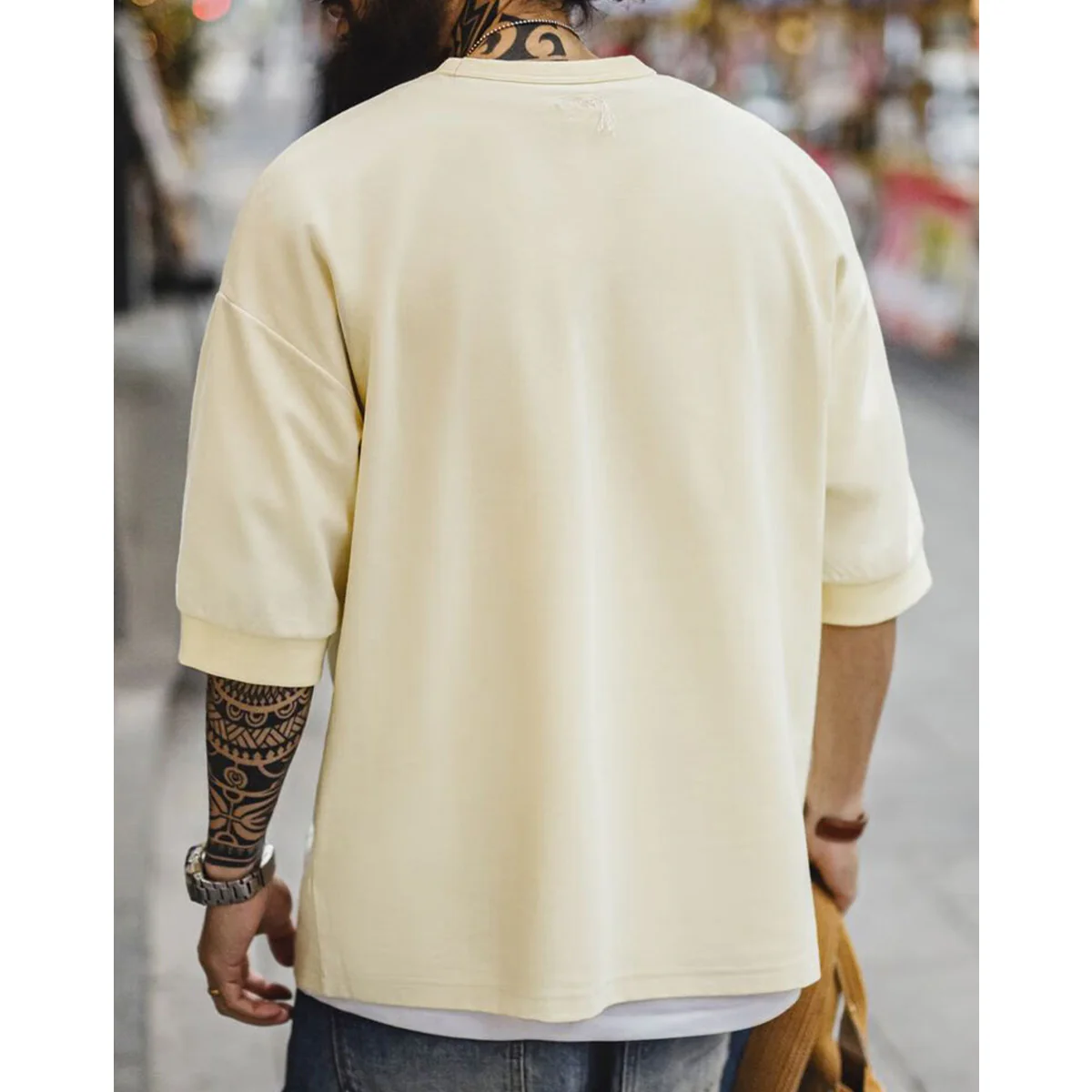 CITYBOY バック刺繍入りドロップショルダーTee - Image 8