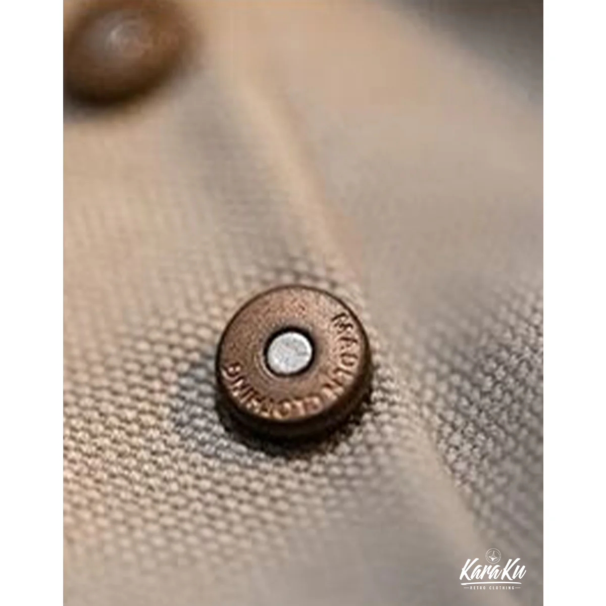 レトロ調刺繍ワッペン入り バイカラーキャンバストートバッグ - Image 12