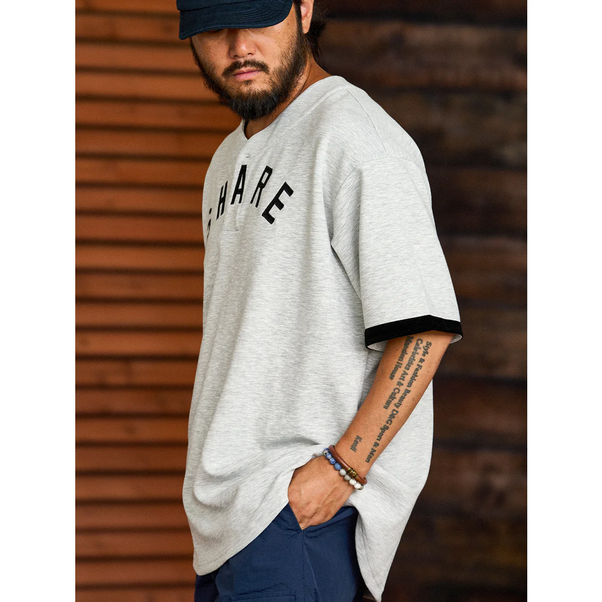 330gヘビーウェイト ベースボールカラーエアーレイヤーTee - Image 5