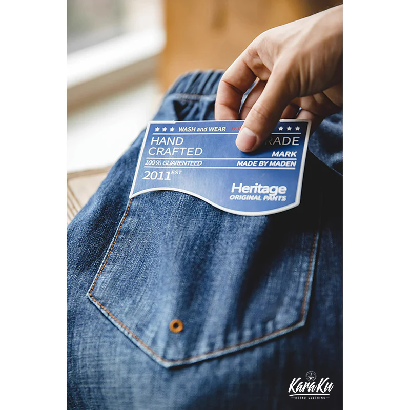 7.8oz ヒゲ加工 ウォッシュドデニムパンツ - Image 10