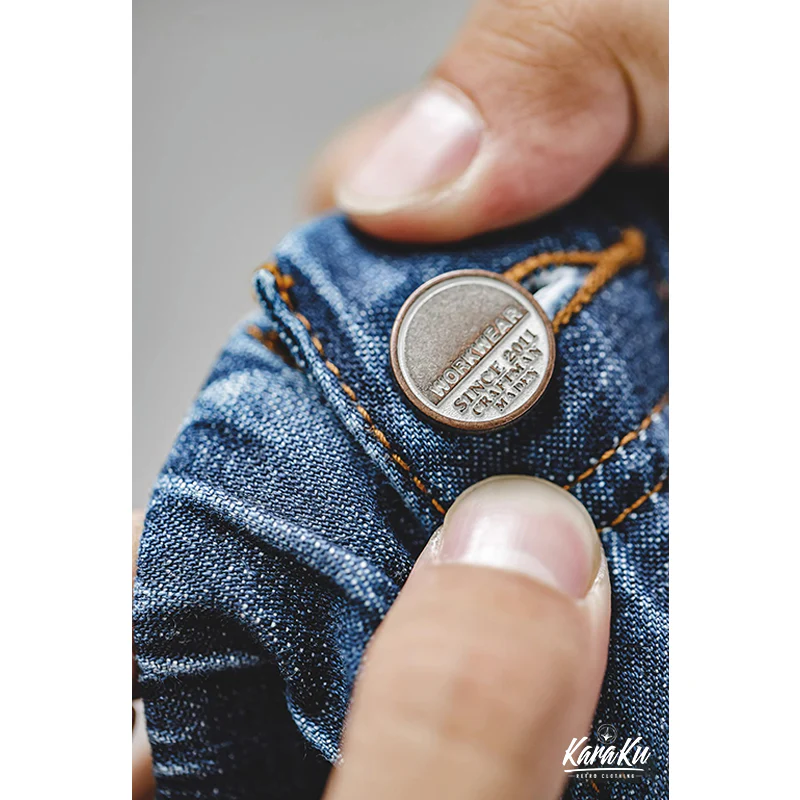7.8oz ヒゲ加工 ウォッシュドデニムパンツ - Image 9