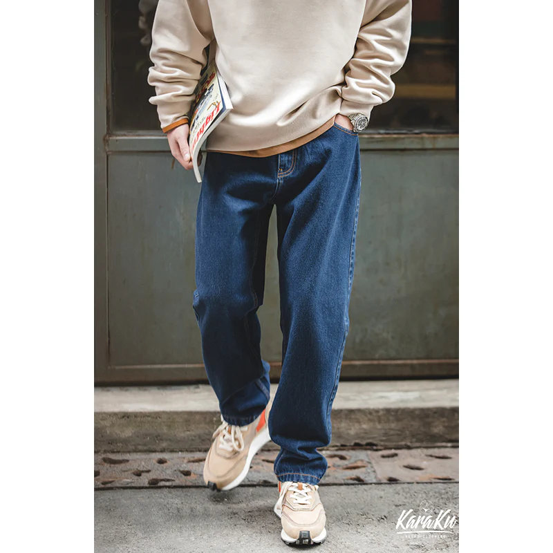 Dad Jeans ストレートコットンデニムパンツ - Image 5