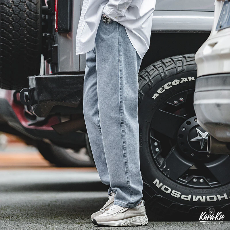 Dad Jeans ストレートコットンデニムパンツ - Image 8