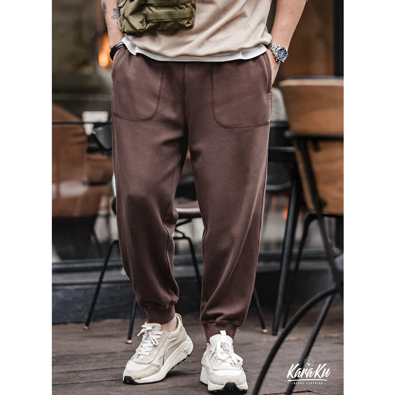 無地　ニットドローコードスウェットジョガーパンツ - Image 6