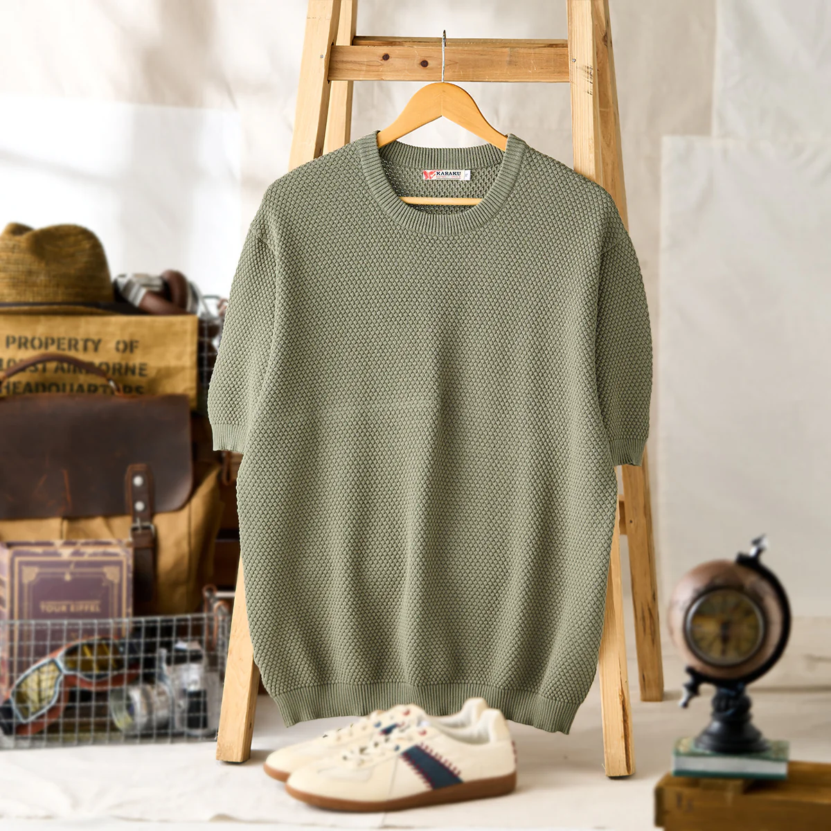 ヘビーウェイト　パイナップルパイルニットTee - Image 3